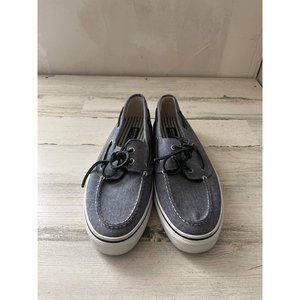 Sperry Top-Sider blue and white lace up deck shoes